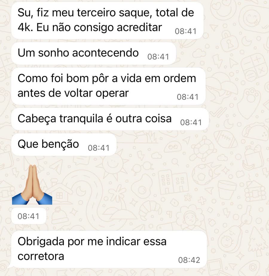 Print de conversa no WhatsApp: R$ 4.000